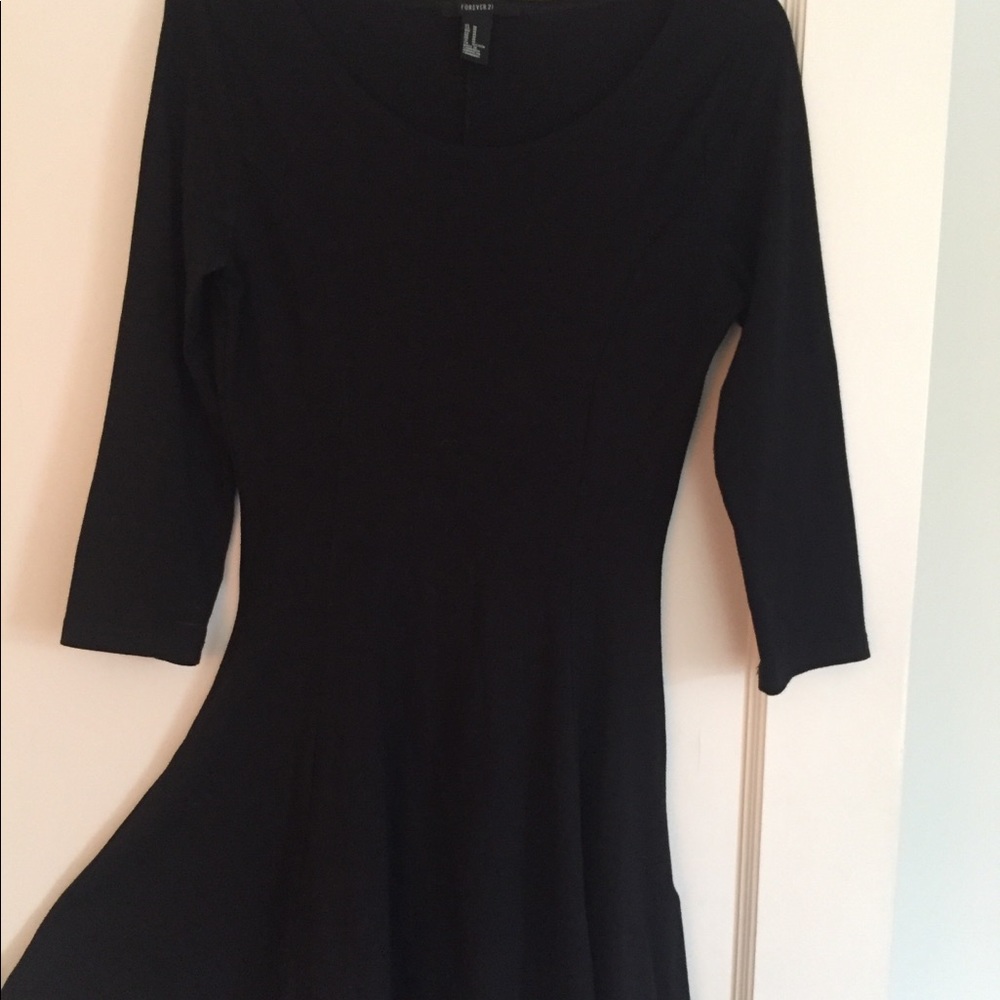 Forever 21 Black Skater Skirt Dress